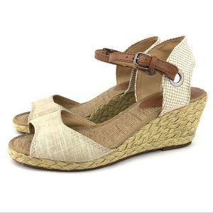 Lucky Brand Kyndra Natural Rope Wedge Sandals Sz 8